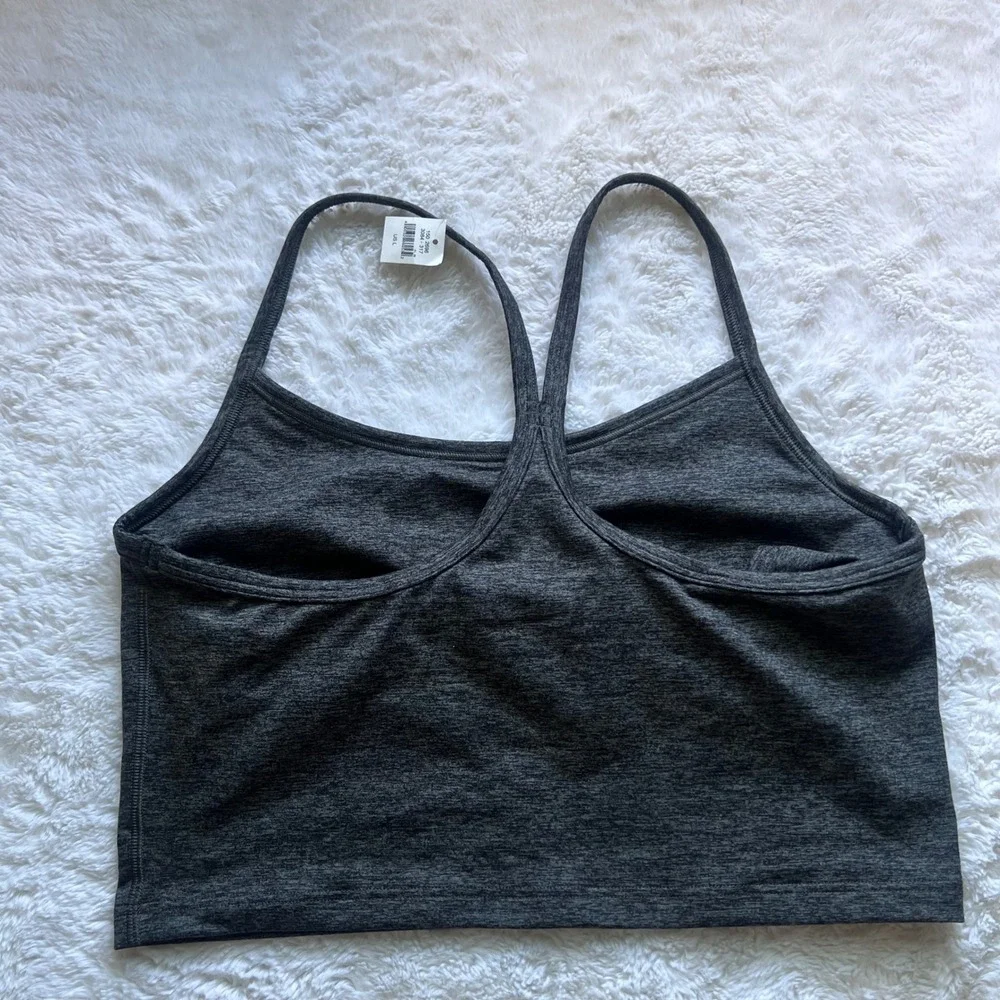 OFFLINE by Aerie Recharge Sports Bra Heather Gray Low Impact Racerback 3084-317